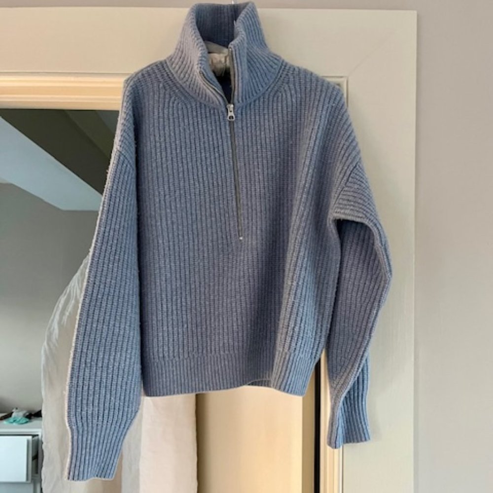 Everlane The Felted Merino Half-Zip Sweater